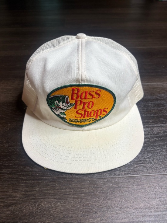 Bass Pro Shops Other - Vintage White Bass Pro Shops Patch Logo Snap Back Hat K Products